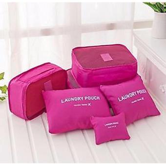 6 In 1 Travel Luggage Packing Bags (Hot Pink) With Free Roll-N-GoOrganizer June 2018 - 2 6 in 1 Travel Luggage Packing Bags (Hot Pink) with Free Roll-N-GoOrganizer - 2