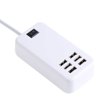 6 USB Ports Universal Wall Charger Inserting Charging Cable EU PLUG (White) April 2018 - 3 6 USB Ports Universal Wall Charger Inserting Charging Cable EU PLUG (White) - 3