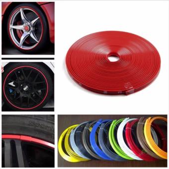8M Car Wheel Rim Edge Protector Tire Rubber Guard Sticker LineStrip(Red) June 2018 - 2 8M Car Wheel Rim Edge Protector Tire Rubber Guard Sticker LineStrip(Red) - 2