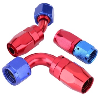 AN8 Fuel Line Hose End Swivel Fitting Oil Cooler Adapter Blue And Red Color Anodized 0? - Intl April 2018 - 4 AN8 Fuel Line Hose End Swivel Fitting Oil Cooler Adapter Blue and Red Color Anodized 0? - intl - 4
