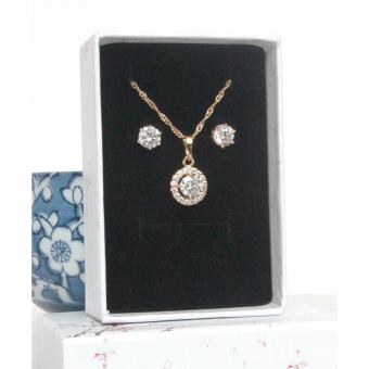 Athena & Co. 18K Gold Plated Alicia Solitaire Diamond Set June 2018 - 2 Athena & Co. 18K Gold Plated Alicia Solitaire Diamond Set - 2