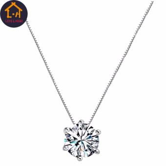 Better One G-20-012 Silver Clavicle Chain Zircon Pendant Necklace (Silver) April 2018 - 2 Better One G-20-012 Silver Clavicle Chain Zircon Pendant Necklace (Silver) - 2