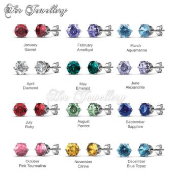 Birth Stone Earrings (January) - Crystals From Swarovski June 2018 - 2 Birth Stone Earrings (January) - Crystals from Swarovski - 2