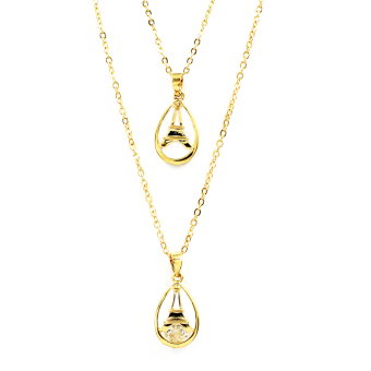 Bling Bling Layered Eiffel Necklace With Earrings Jewelry Set (Gold) June 2018 - 3 Bling Bling layered Eiffel Necklace with Earrings Jewelry Set (Gold) - 3