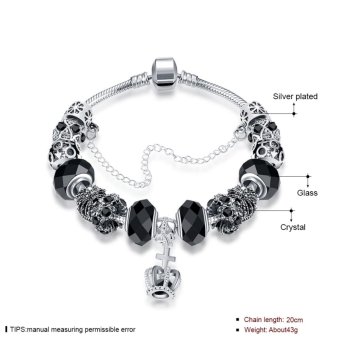 Candy Online Europe Trendy Silver Pandora Charm Bracelet Crystal Bracelet PDRH045 (Black) June 2018 - 3 Candy Online Europe Trendy Silver Pandora Charm Bracelet Crystal Bracelet PDRH045 (Black) - 3