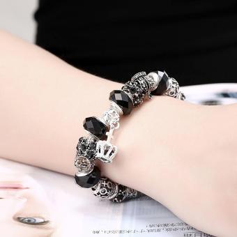 Candy Online Europe Trendy Silver Pandora Charm Bracelet Crystal Bracelet PDRH045 (Black) June 2018 - 4 Candy Online Europe Trendy Silver Pandora Charm Bracelet Crystal Bracelet PDRH045 (Black) - 4