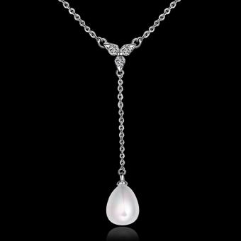 Candy Online Fashion Women's Platinum Water Droplets Pearls Pendant Necklace Jewelry LKNPLN010 June 2018 - 2 Candy Online Fashion Women's Platinum Water Droplets Pearls Pendant Necklace Jewelry LKNPLN010 - 2