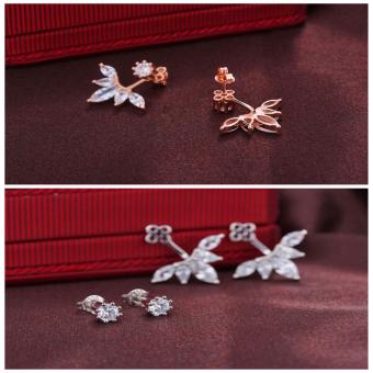 Candy Online Korean Post-hanging Zircon Stud Earrings JewelryED216(Rose Gold) June 2018 - 5 Candy Online Korean Post-hanging Zircon Stud Earrings JewelryED216(Rose Gold) - 5
