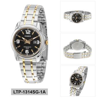 Casio Watch Enticer Multicolored Stainless-Steel Case Two-Tone-Stainless-Steel Bracelet Ladies NWT + Warranty LTP-1314SG-1A July 2018 - 2 Casio Watch Enticer Multicolored Stainless-Steel Case Two-Tone-Stainless-Steel Bracelet Ladies NWT + Warranty LTP-1314SG-1A - 2
