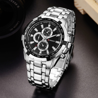 CURREN 8023 Men Watches Quartz Watch Waterproof Silver Black June 2018 - 3 CURREN 8023 men watches quartz watch waterproof silver black - 3