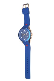 Curren 8167 Top Brand Men Waterproof Imported Quartz MovementFashion Silicone Wristwatches Gold Shell Blue Surface June 2018 - 3 Curren 8167 Top Brand Men Waterproof Imported Quartz MovementFashion Silicone Wristwatches Gold Shell Blue Surface - 3