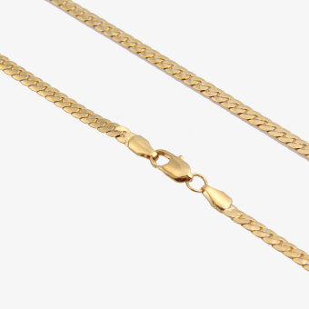 Fashion Simple Design Gold Plated Flat Curb Chain Necklace For Men Women June 2018 - 5 Fashion Simple Design Gold Plated Flat Curb Chain Necklace for Men Women - 5