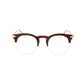 Fashion Vintage Retro Cat Eye Glasses Brown Frame Glasses Plain For Myopia Women Eyeglasses Optical Frame Glasses Oculos Femininos Gafas - Intl June 2018 - 2 Fashion Vintage Retro Cat Eye Glasses Brown Frame Glasses Plain for Myopia Women Eyeglasses Optical Frame Glasses Oculos Femininos Gafas - Intl - 2