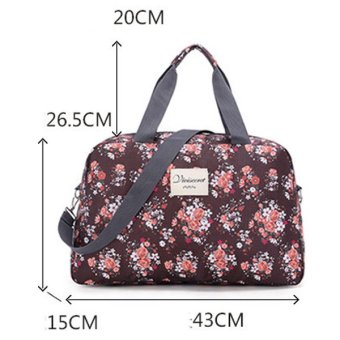 Flower Print Women Travel Bags Totes (black) - Intl June 2018 - 2 Flower Print Women Travel Bags Totes (black) - Intl - 2