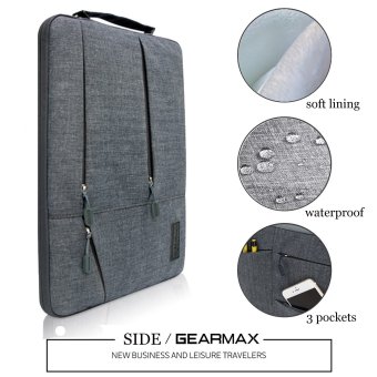 Gearmax(TM) Travellers Multi-functional Nylon Water Resistant WithSide Pockets Laptop Handbag For 13.3 Inch Macbook Air Pro /Notebook / Surface / Dell Sleeve Case Cover Bag (13.3 Inch,Gray) -Intl June 2018 - 2 Gearmax(TM) Travellers Multi-functional Nylon Water Resistant withSide Pockets Laptop Handbag for 13.3 Inch Macbook Air Pro /Notebook / Surface / Dell Sleeve Case Cover Bag (13.3 Inch,Gray) -Intl - 2