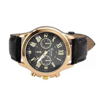 Geneva BLK-1 Women's Faux Leather Watch (Black) June 2018 - 2 Geneva BLK-1 Women's Faux Leather Watch (Black) - 2