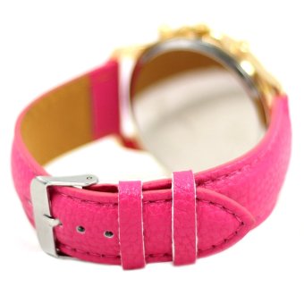 Geneva Sophie Hot Pink Leather Strap Watch June 2018 - 3 Geneva Sophie Hot Pink Leather Strap Watch - 3