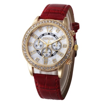 Geneva With Diamond Fake Three Leather Watch Ladies Fashion Watch -Black - Intl June 2018 - 3 Geneva with Diamond Fake Three Leather Watch Ladies Fashion Watch -Black - intl - 3