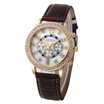 Geneva With Diamond Fake Three Leather Watch Ladies Fashion Watch -Black - Intl June 2018 - 2 Geneva with Diamond Fake Three Leather Watch Ladies Fashion Watch -Black - intl - 2