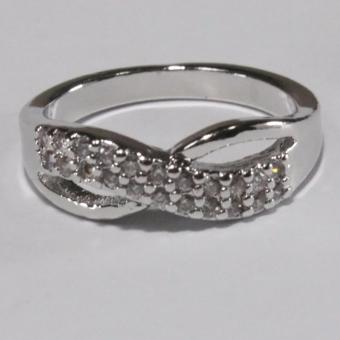 Glamorosa Half Diamond Symmetrical Ring (Silver) June 2018 - 2 Glamorosa Half Diamond Symmetrical Ring (Silver) - 2
