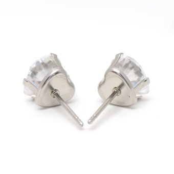 Glamorosa Huge Diamond Heart Shape Earrings (Silver) June 2018 - 2 Glamorosa Huge Diamond Heart Shape Earrings (Silver) - 2