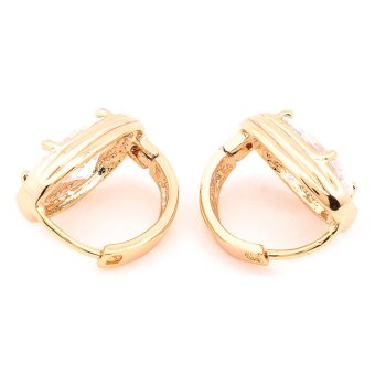 Glamorosa White Diamond Oval Shape Earrings (Gold) With Free Box June 2018 - 3 Glamorosa White Diamond Oval Shape Earrings (Gold) with Free Box - 3