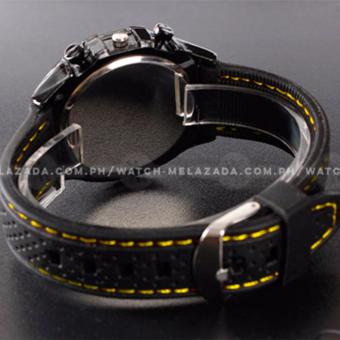 GT Men's Sports Racing White Rim Chronograph Style Black Silicone Strap Watch (Yellow) June 2018 - 4 GT Men's Sports Racing White Rim Chronograph Style Black Silicone Strap Watch (Yellow) - 4