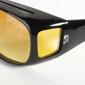 HD Lenses Unisex Sunglasses UV Protection Night Vision Driving Glasses Yellow June 2018 - 2 HD Lenses Unisex Sunglasses UV Protection Night Vision Driving Glasses Yellow - 2