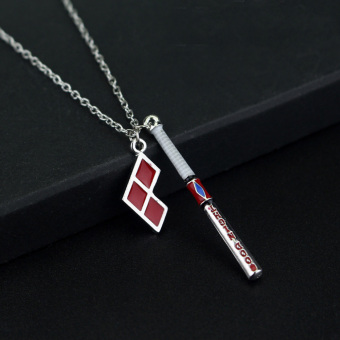 Hequ New Suicide Squad Harley Quinn Baseball Bat Pendant NecklaceWomen And Men Jewelry - Intl June 2018 - 3 Hequ New Suicide Squad Harley Quinn Baseball Bat Pendant NecklaceWomen And Men Jewelry - Intl - 3