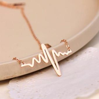 J&J 18K Gold Filled Heartbeat ECG Necklace June 2018 - 4 J&J 18K Gold Filled Heartbeat ECG Necklace - 4