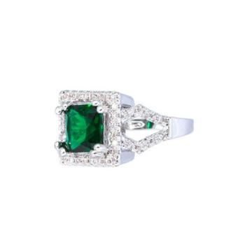 Jewelmine Arrow Emerald Cubic Zircon Jewelry Set ( White Gold) June 2018 - 5 Jewelmine Arrow Emerald Cubic Zircon Jewelry Set ( white gold) - 5