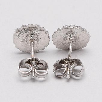 Jewelmine Round 18k White Gold Plated Earrings (Silver) June 2018 - 3 Jewelmine Round 18k White Gold Plated Earrings (Silver) - 3