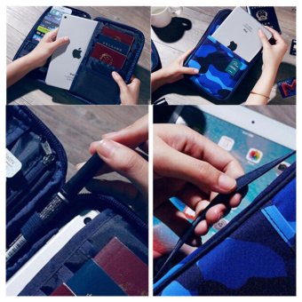 Large Passport Organiser Wallet Family Mens With Over 18 SlotsPockets For Travel Documents - Blue - Intl June 2018 - 4 Large Passport Organiser Wallet Family Mens with Over 18 SlotsPockets for Travel Documents - Blue - intl - 4