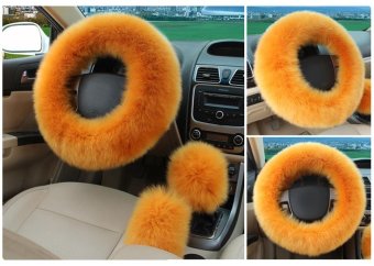 Leegoal Universal Steering Wheel Cover Plush Wool Soft Fluffy Steering Cover Guard Truck Car Accessory 1 Set 3 Pcs Red - Intl June 2018 - 3 leegoal Universal Steering Wheel Cover Plush Wool Soft Fluffy Steering Cover Guard Truck Car Accessory 1 Set 3 Pcs Red - Intl - 3