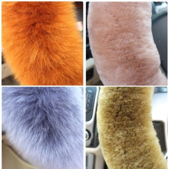 Leegoal Universal Steering Wheel Cover Plush Wool Soft Fluffy Steering Cover Guard Truck Car Accessory 1 Set 3 Pcs Red - Intl June 2018 - 4 leegoal Universal Steering Wheel Cover Plush Wool Soft Fluffy Steering Cover Guard Truck Car Accessory 1 Set 3 Pcs Red - Intl - 4