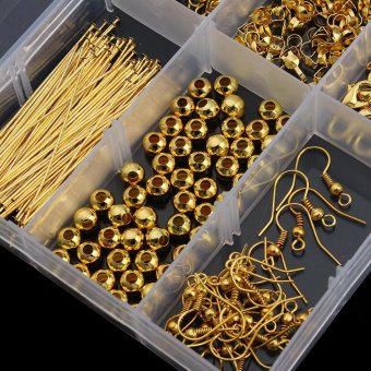 Linsoir Beads 10 Style Jewelry Findings Starter Kit For DIY FashionNecklace Accessories Material - Gold - Intl June 2018 - 2 Linsoir Beads 10 Style Jewelry Findings Starter Kit for DIY FashionNecklace Accessories Material - Gold - intl - 2
