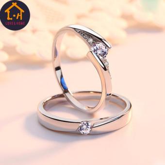 LOVE&HOME JZ-01 Zircon Diamond Lover Couple Rings (Silver) June 2018 - 3 LOVE&HOME JZ-01 Zircon Diamond Lover Couple Rings (Silver) - 3