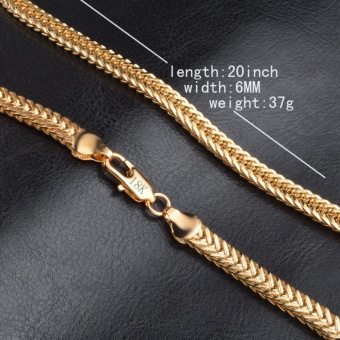 Luxury Men 6MM Snake Gold Necklace Luxury Hip Hop Chain JewelryGift For Boys 20inch - Intl June 2018 - 2 Luxury Men 6MM Snake Gold Necklace Luxury Hip Hop Chain JewelryGift for Boys 20inch - intl - 2