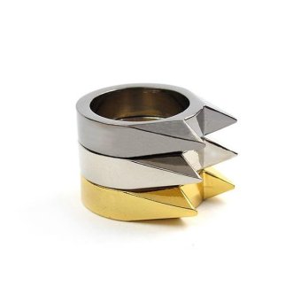 Men Women Stainless Steel Self-defense Product Single Clasp Ring Weapons Ring Cat Ears Shape Survival Ring Tool Po Gold - Intl June 2018 - 2 Men Women Stainless Steel Self-defense Product Single Clasp Ring Weapons Ring Cat Ears Shape Survival Ring Tool Po Gold - intl - 2