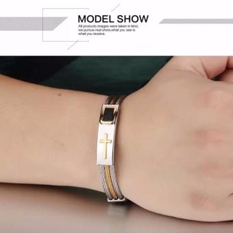 Men's Bracelet 3Rows Wire Chain Bracelets Bangles Fashion PunkStainless Steel Cross Bracelet Men Christian Men Jewelry June 2018 - 3 Men's Bracelet 3Rows Wire Chain Bracelets Bangles Fashion PunkStainless Steel Cross Bracelet Men Christian Men Jewelry - 3