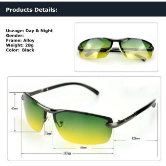 Mens Sunglasses Day And Night Driving Sun Glasses For Men Metal Frame Rimless Polarized Brand Vintage Vision Goggles Male Oculos - Intl July 2018 - 4 Mens Sunglasses Day and Night Driving Sun Glasses for Men Metal Frame Rimless Polarized Brand Vintage Vision Goggles Male Oculos - Intl - 4