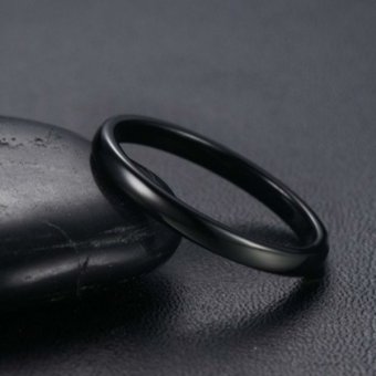 Mens Womens Tungsten Steel Ring 2mm Comfort Fit Band Black June 2018 - 3 Mens Womens Tungsten Steel Ring 2mm Comfort Fit Band Black - 3