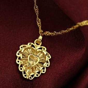 MoNo 24K Gold Plated Fine Hollow Heart Pendant Necklace (Gold) June 2018 - 3 MoNo 24K Gold Plated Fine Hollow Heart Pendant Necklace (Gold) - 3