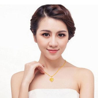 MoNo 24K Gold Plated Fine Hollow Heart Pendant Necklace (Gold) June 2018 - 5 MoNo 24K Gold Plated Fine Hollow Heart Pendant Necklace (Gold) - 5