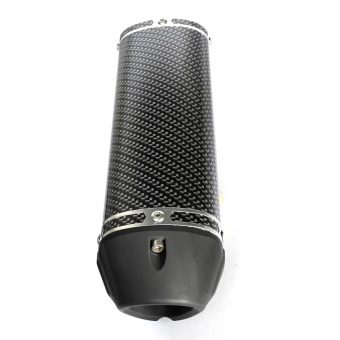 Motorcycle Exhaust Muffler W/ Movable Silencer Carbon Fiber Color Scooter Metal June 2018 - 4 Motorcycle Exhaust Muffler w/ Movable Silencer Carbon Fiber Color Scooter Metal - 4