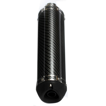 Motorcycle Exhaust Muffler W/ Movable Silencer Carbon Fiber Color Scooter Metal June 2018 - 5 Motorcycle Exhaust Muffler w/ Movable Silencer Carbon Fiber Color Scooter Metal - 5