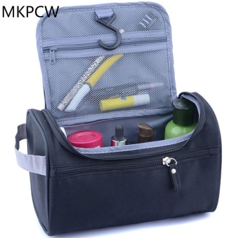 New Large Waterproof Makeup Bag Women And Men Wash Toiletry Bag Nylon Travel Cosmetic Bag NO.1 (Black) - Intl June 2018 - 2 New Large Waterproof Makeup Bag Women and Men Wash Toiletry Bag Nylon Travel Cosmetic Bag NO.1 (Black) - intl - 2
