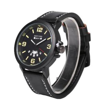Newyork Army Day-Date Collection Men's Leather Strap Watch - NYA8940 White June 2018 - 2 Newyork Army Day-Date Collection Men's Leather Strap Watch - NYA8940 White - 2