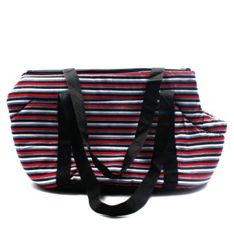 Nunbell Stripes Pattern Pet Dog Carrier Bag (Red) June 2018 - 3 Nunbell Stripes Pattern Pet Dog Carrier Bag (Red) - 3