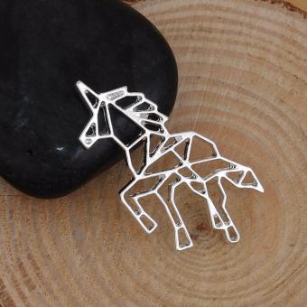 Patrick Lovebird Unicorn Origami Long Necklace (Silver Tone) June 2018 - 4 Patrick Lovebird Unicorn Origami Long Necklace (Silver Tone) - 4